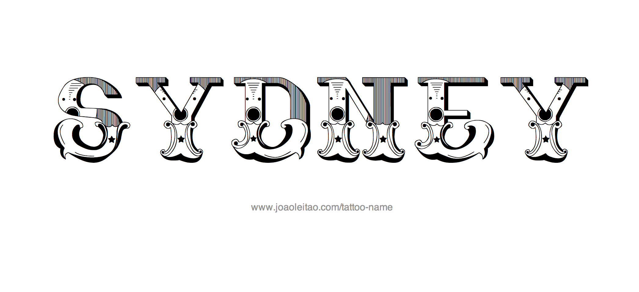 Sydney Name Tattoo Designs